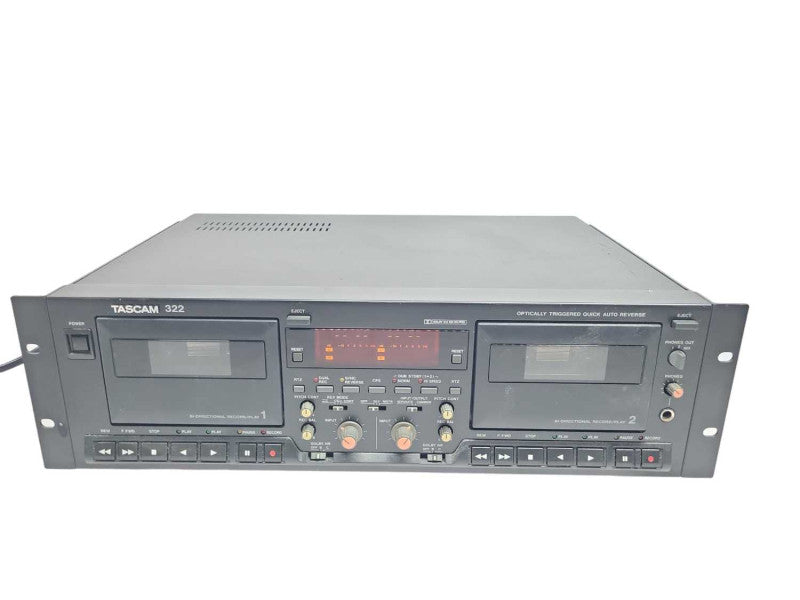 TASCAM 322 Professional Double Auto Reverse Cassette Deck (READ) %