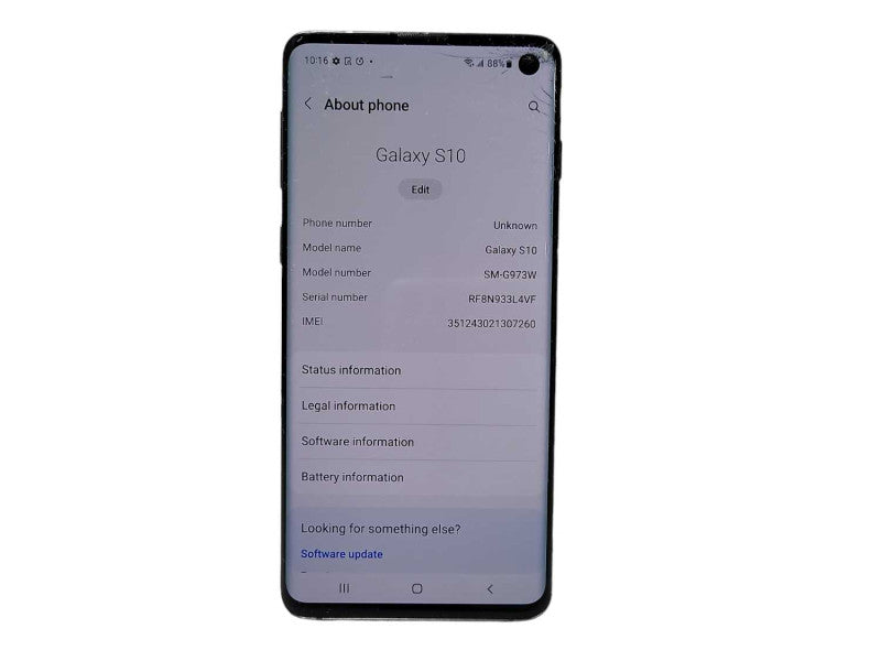 Samsung Galaxy S10 128GB (SM-G973W) - READ $