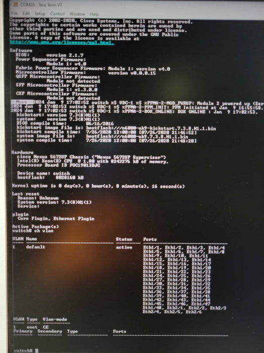 Cisco Nexus N5K-C5672UP 48x SFP+ 10G, 6x QSFP+ 40G Network Switch Q_