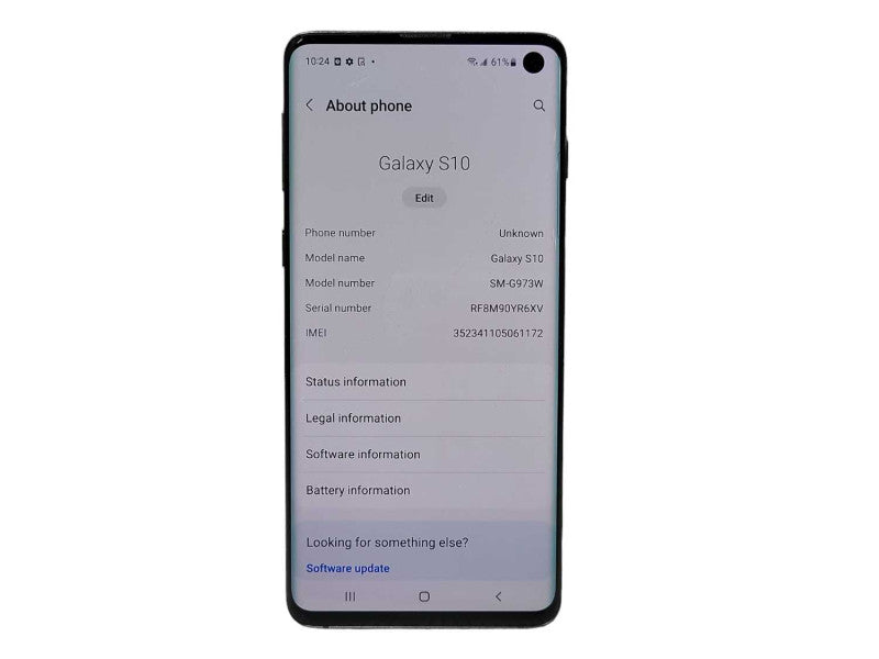 Samsung Galaxy S10 128GB (SM-G973W) - READ $