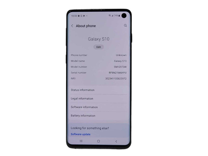 Samsung Galaxy S10 128GB (SM-G973W) - READ $