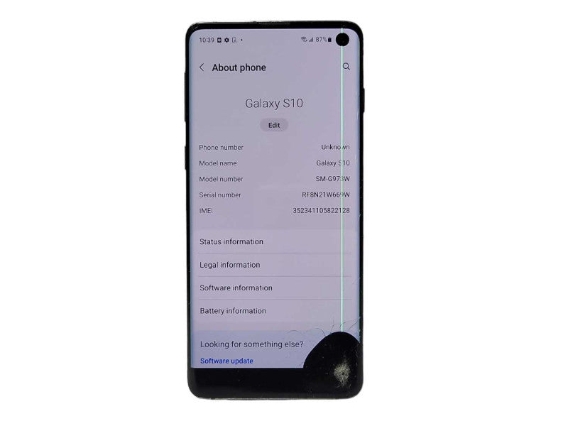 Samsung Galaxy S10 128GB (SM-G973W) - READ $