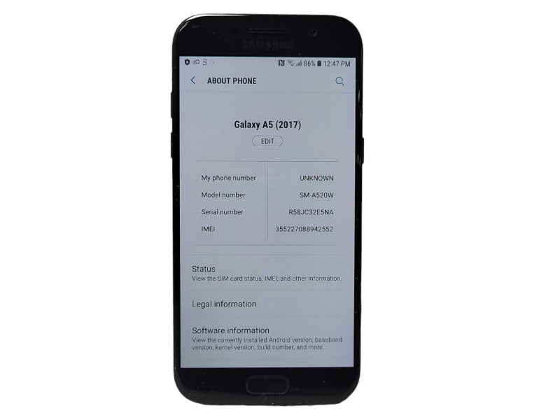 Samsung Galaxy A5 32GB (SM-A520W) - READ $