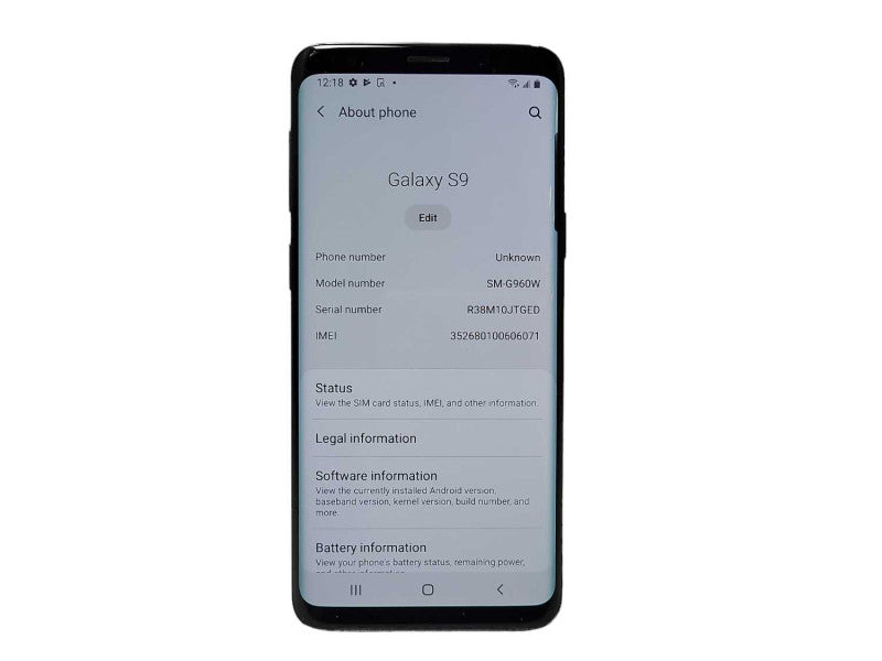 Samsung Galaxy S9 64GB (SM-G960W) - READ Q$