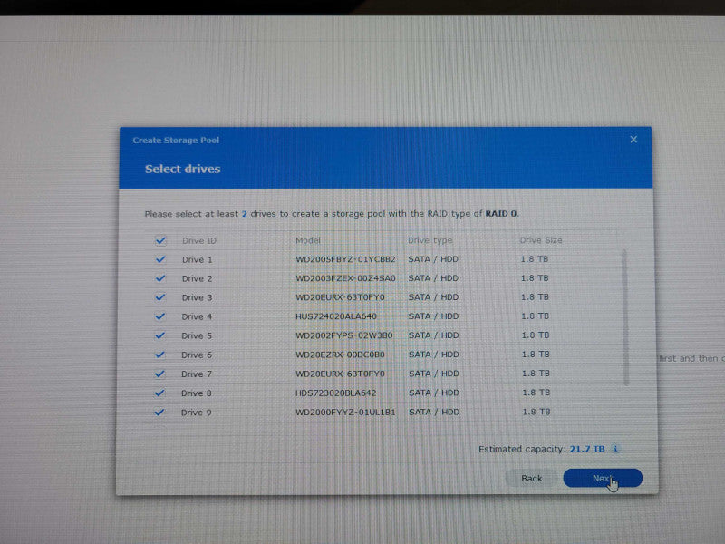 Synology NAS RS2416+ 12 Bay NAS with 12x 2TB HDDs (without HDD Trays), READ _