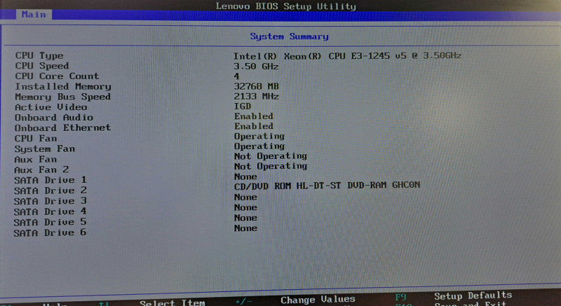 Lenovo ThinkStation P310 | Xeon E3-1245 v5 @ 3.50GHz 32GB DDR4 250W PSU )