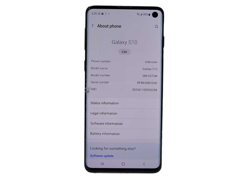 Samsung Galaxy S10 128GB (SM-G973W) - READ $