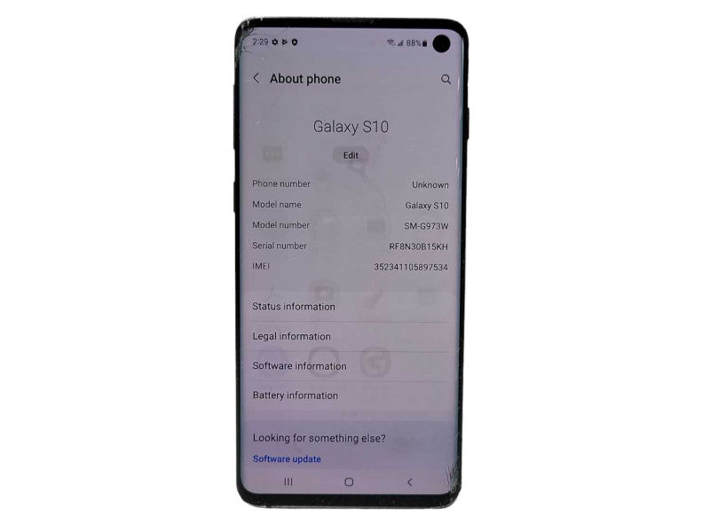 Samsung Galaxy S10 128GB (SM-G973W) - READ $