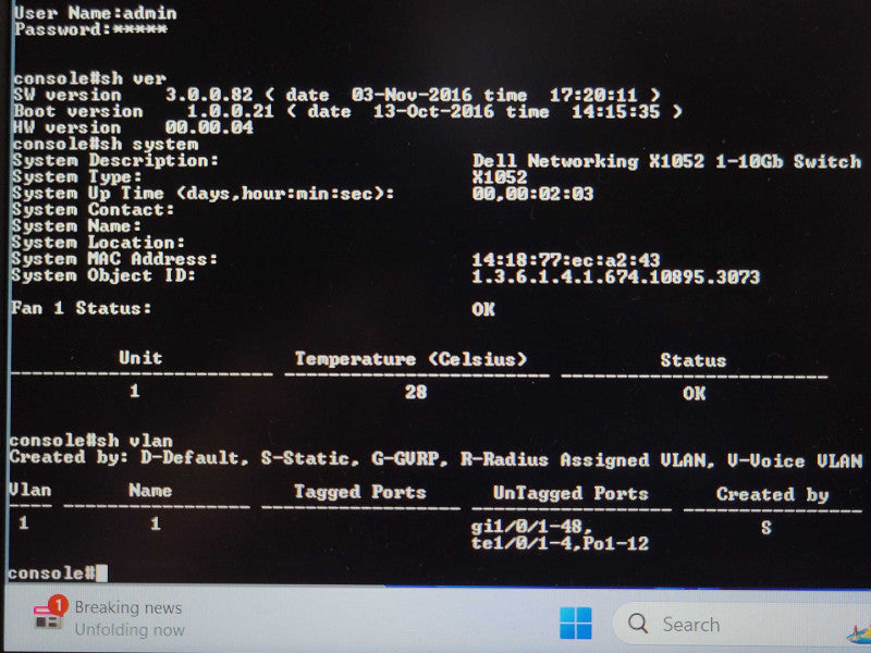 Dell X1052 48-Port Managed Gigabit Network Switch _