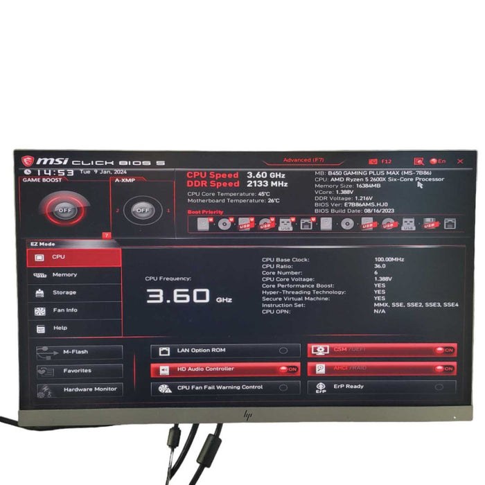 MSI B450 GAMING PLUS Ryzen 5 2600X & 16GB 3200MHz RAM  -
