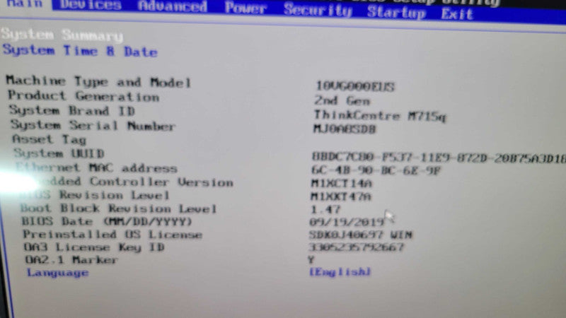 Lenovo M715q - AMD Ryzen 3 PRO 2200GE | 8GB | 256GB SSD + PWR ADPTR %