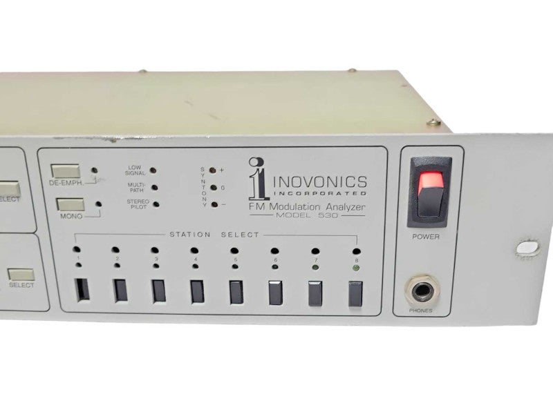 NOVONICS INC. MODEL 530 FM MODULATION ANALYZER MONITOR, READ _