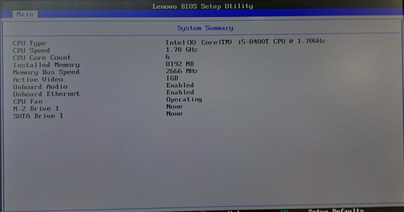 Lenovo M720q USFF | i5-8400T @ 1.70GHz 8GB DDR4 + WiFi  )