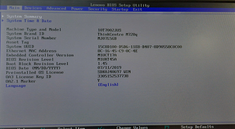 Lenovo M720q USFF | i5-8400T @ 1.70GHz 8GB DDR4 + WiFi  )