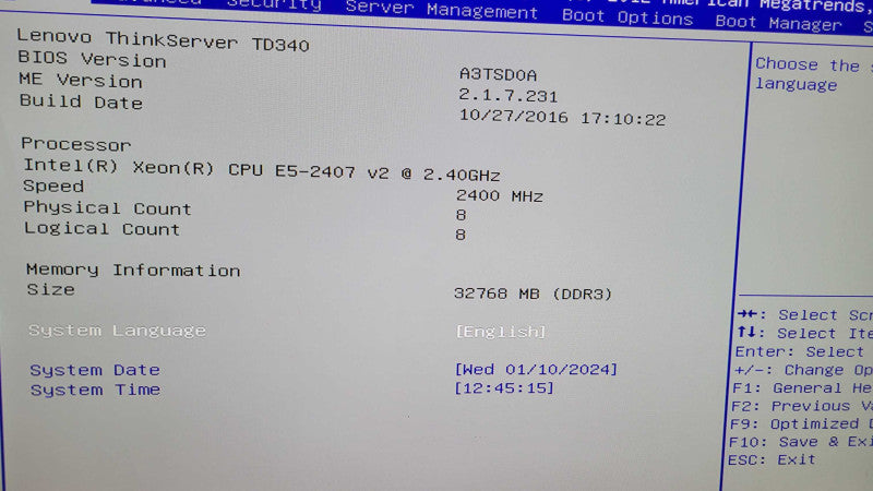 Lenovo ThinkServer TD340 - 2x Xeon E5-2407 v2 | 32GB RAM | NO HDD %