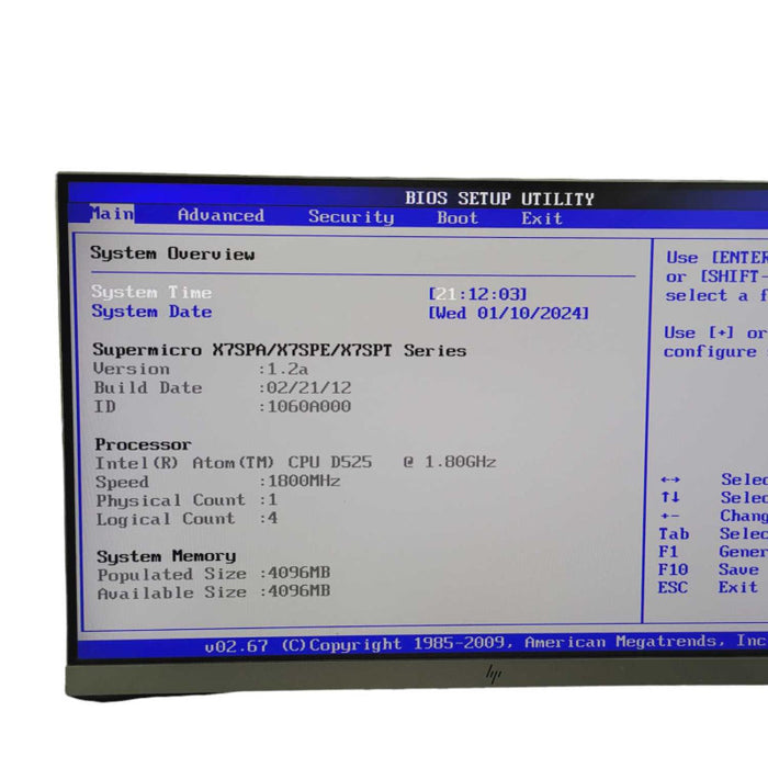 Supermicro 1U Half Rack Low Power Server Intel Atom D525 @1.80GHz  -