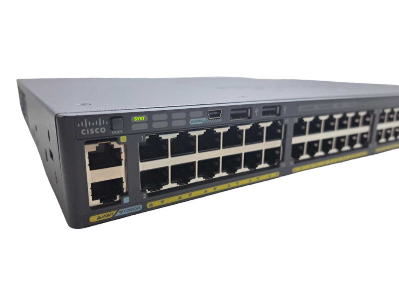 Cisco WS-C2960X-48FPD-L 48 Port Gigabit PoE+ 740W 2x 10G SFP+ *READ* )