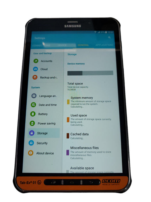 Ecom Tab-Ex 01 D2 (Based on Samsung Galaxy Active SM-T365) 16GB No Case Q|