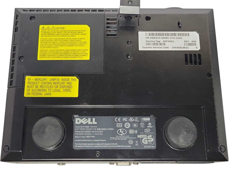 DELL M209X DLP FRONT PROJECTOR HDMI, 121 Lamp Hours, No Remote _