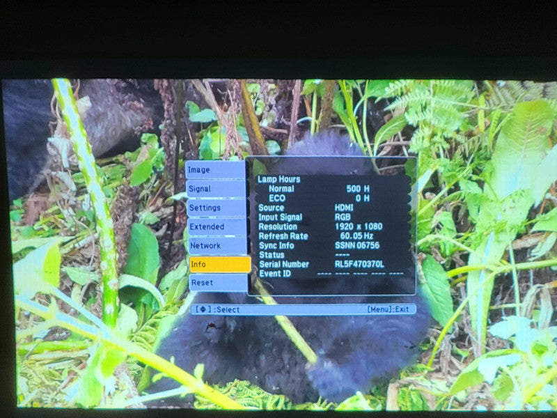 Epson PowerLite 1940W H474A WXGA 3LCD Projector, 500 Lamp Hour, No Remote _