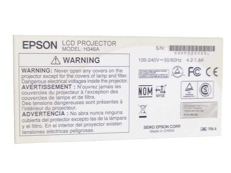 Epson PowerLite Pro G5450WU H346A Full HD Projector, READ _