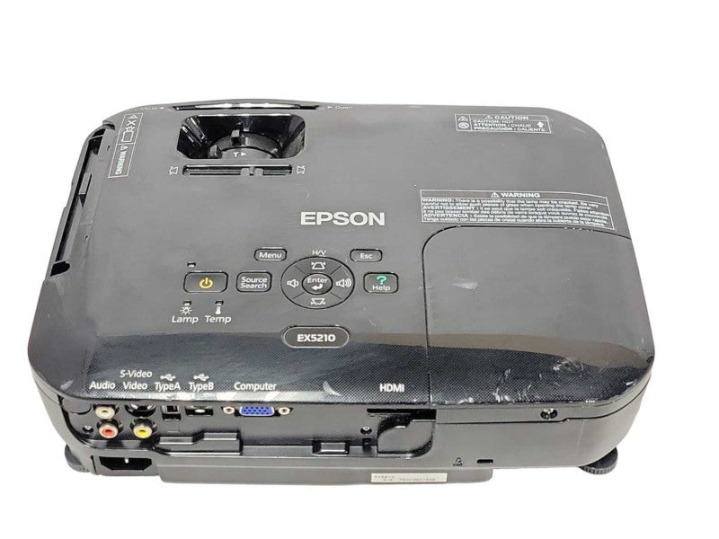 Epson EX5210 H429A 3-LCD XGA Projector, 194 Lamp Hours, No Remote, SEE _