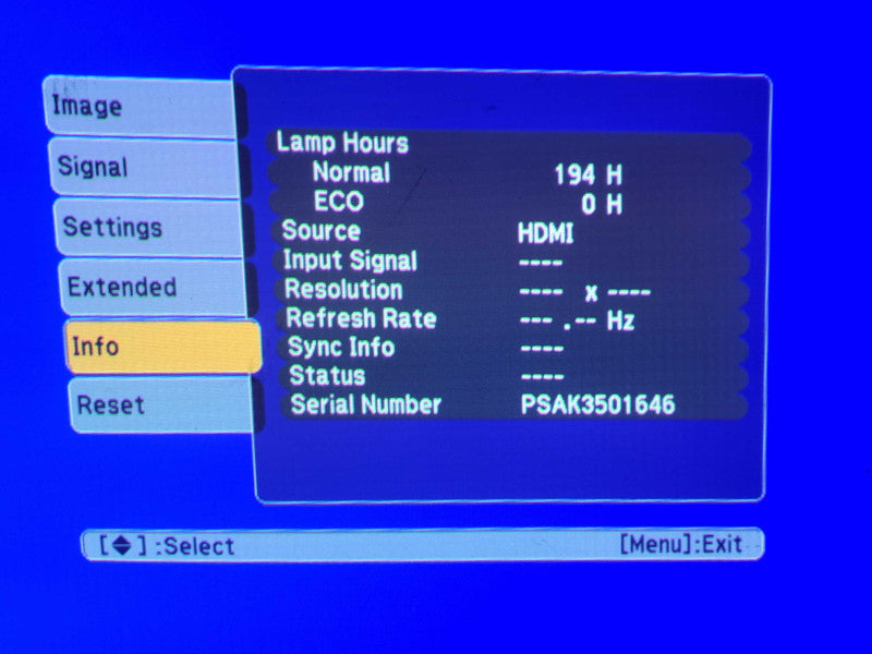 Epson EX5210 H429A 3-LCD XGA Projector, 194 Lamp Hours, No Remote, SEE _