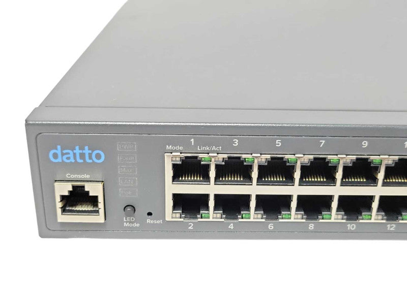 Datto E48 48-Port Gig PoE+ Cloud Managed L2 Switch w/4 Dual-Speed SFP SEE _