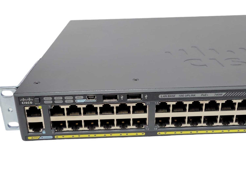Cisco WS-C2960X-48FPD-L PoE 48-Port Gigabit Network Switch 2x SFP+  _