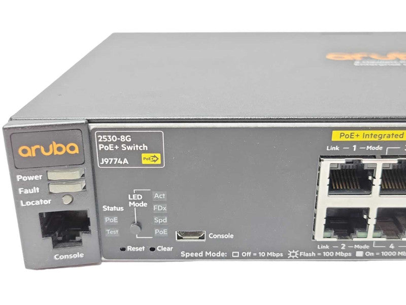 HP Aruba J9774A 2530-8G 8 Port POE+ Gigabit Switch _