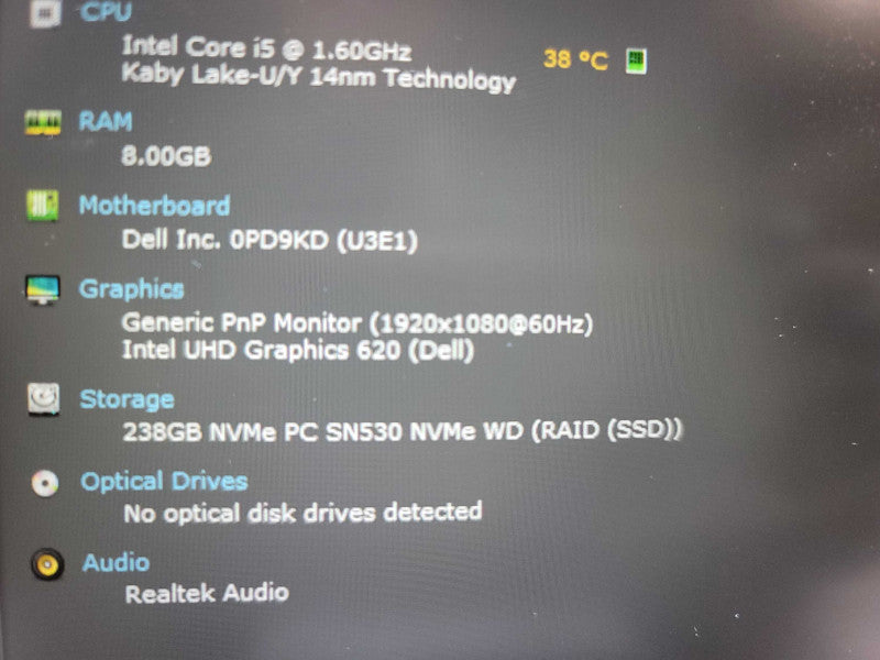 Dell Latitude 5400| i5-8350U| 16GB DDR4| 256GB SSD Î²