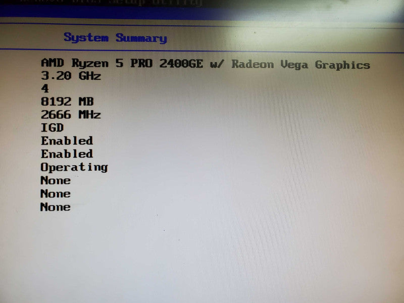 Lenovo ThinkCentre M715q USFF Desktop R5 PRO 2400GE 8GB DDR4 NO HDD *READ @