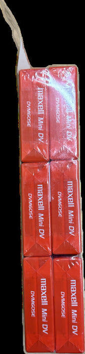Maxell Mini DV 60min pack of 6 Camcorder Videocassettes Sealed Made in Jap