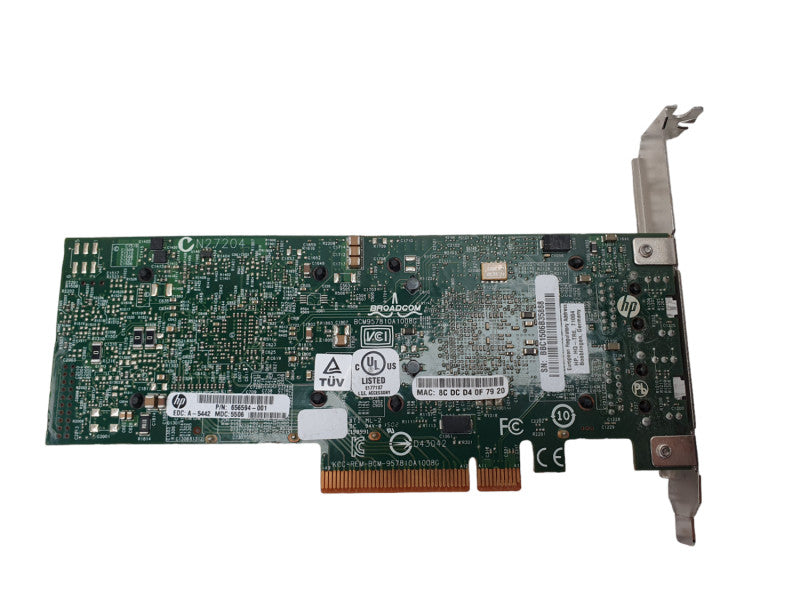 HP 10Gb 2 Port Ethernet RJ-45 530T Network Adapter 656594-001 PCIe High -