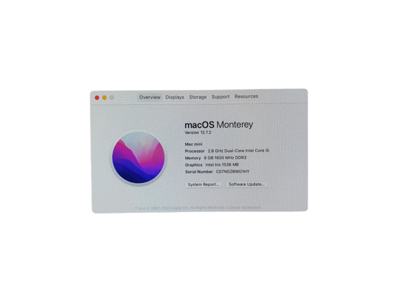 Apple mac mini i5-4308U@ 2.8GHz (Late 2014) A1347 (EMC 2840) 8GB RAM 1TB Fusi -