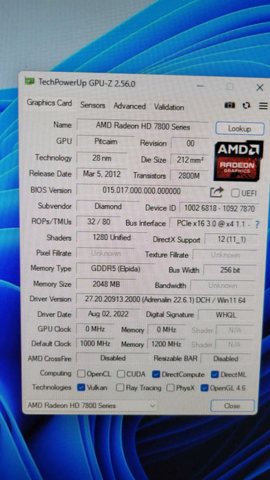 AMD Radeon HD 7870 2GB GHz Edition %