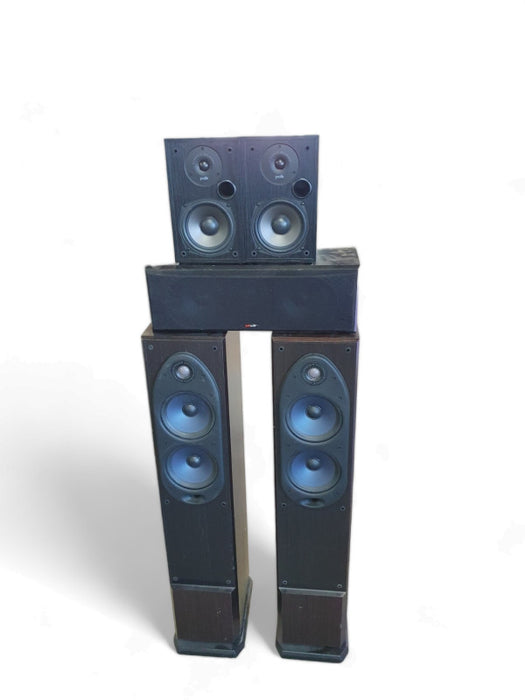 PolkAudio 5 surround speakers CSi30 center 2x R15 BookShelf 2x RTi70 Towers  -