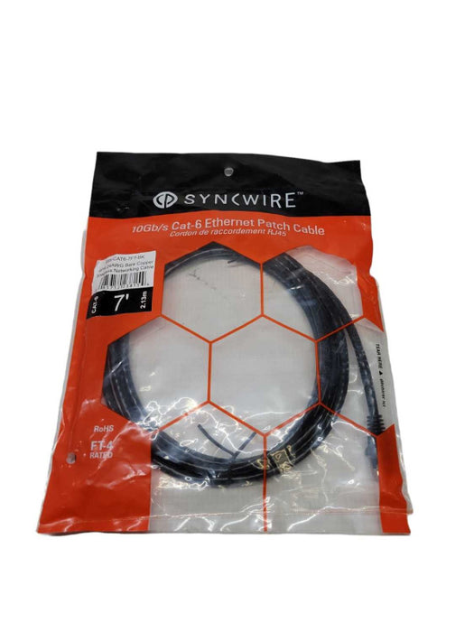 SYNCWIRE - 7\\' CAT6 4PR 24AW Bare Copper Snagless Patch Cable Q%