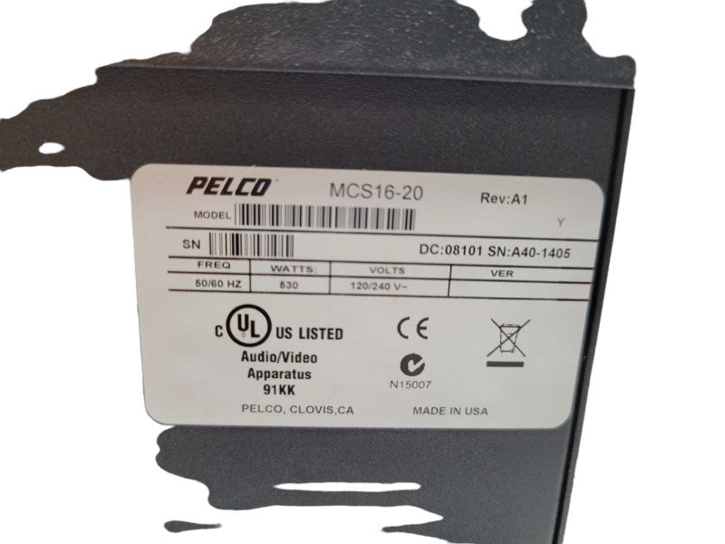 Pelco MCS16-20 Power Supply Camera 16 Out Breaker Board Q%