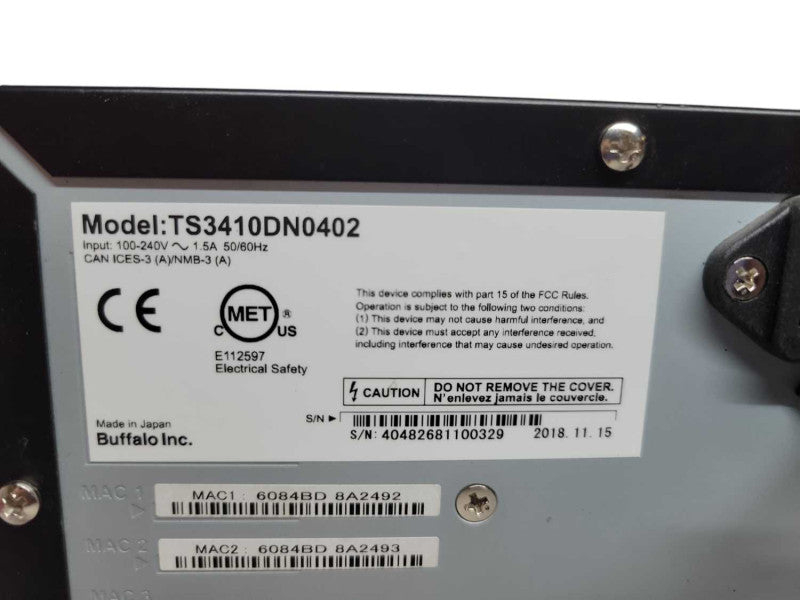 Buffalo TS3410DN3204 TeraStation 3410DN NAS %