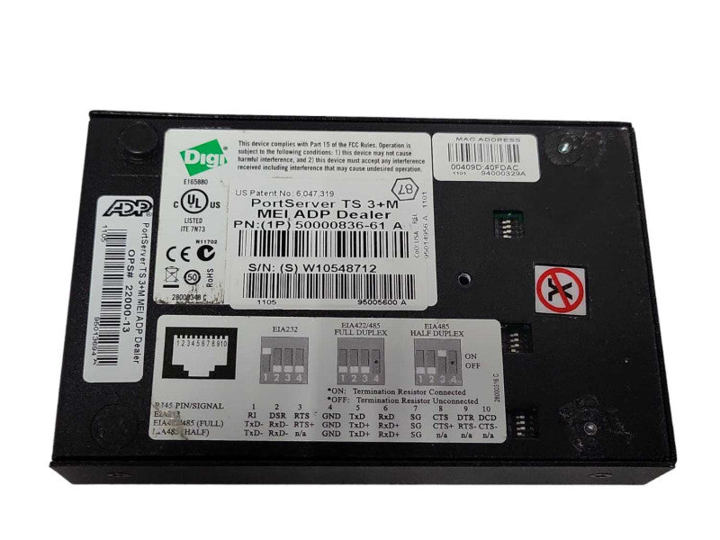 Digi PortServer TS M MEI Modem Series 50000836-61, READ _