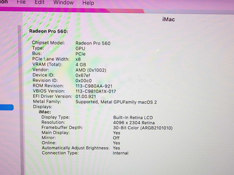 Apple iMac 4K 2017 21.5\\" Core i5-7500 @ 3.4GHz 8GB DDR4 1TB HDD [Read] (