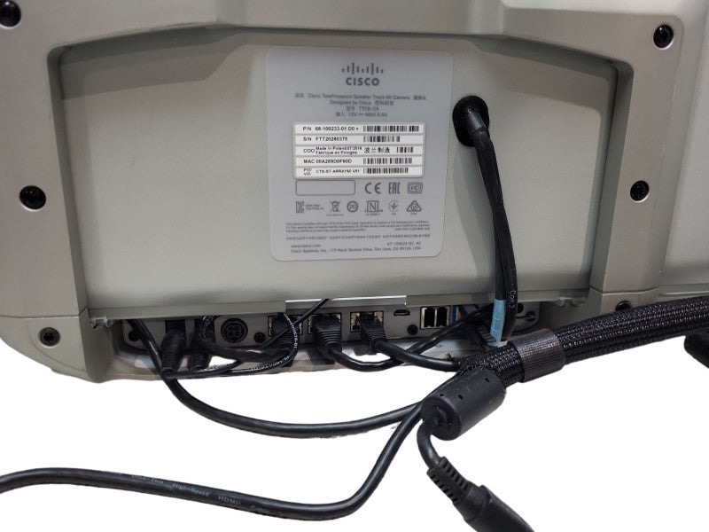 Cisco TelePresence SpeakerTrack 60 with TTC8-09 Dual Camera 68-100233-01 D0+ &