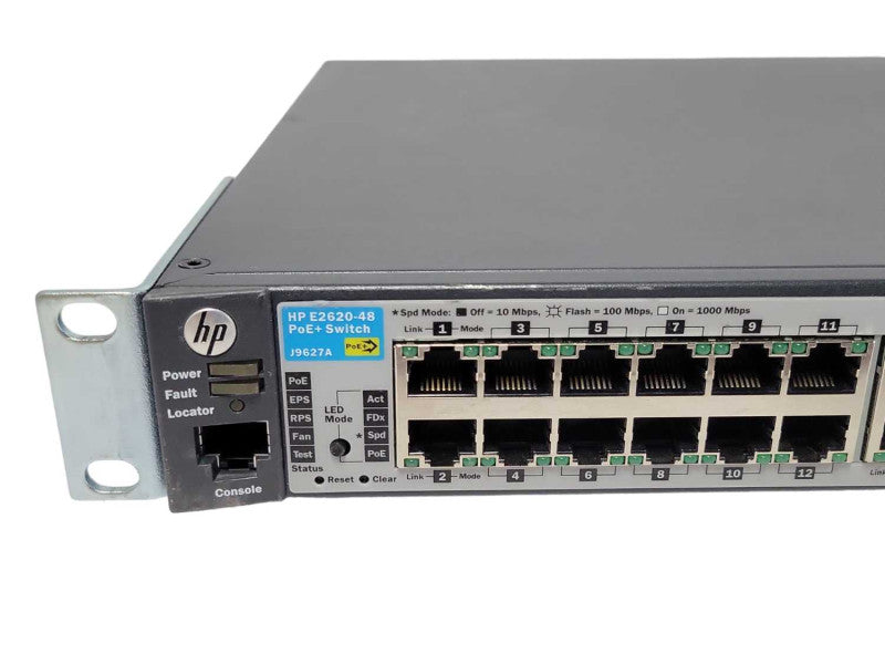 HP J9627A 48 Port Managed Ethernet Switch E2620-48 PoE+ _