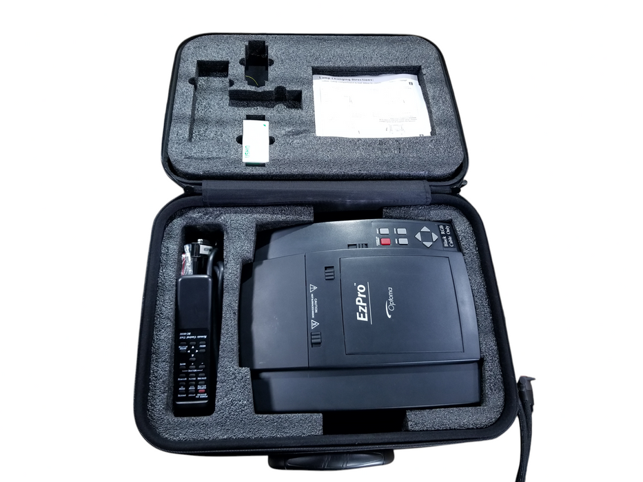 OPTOMA EzPro 550 LCD Vintage Projector w/ Case & Accessories -  AS-IS