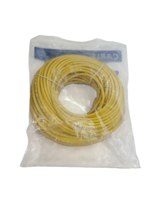 Cat 5E Cable - 100ft/30.5m - Yellow Snagless Patch Cable Q%	 %