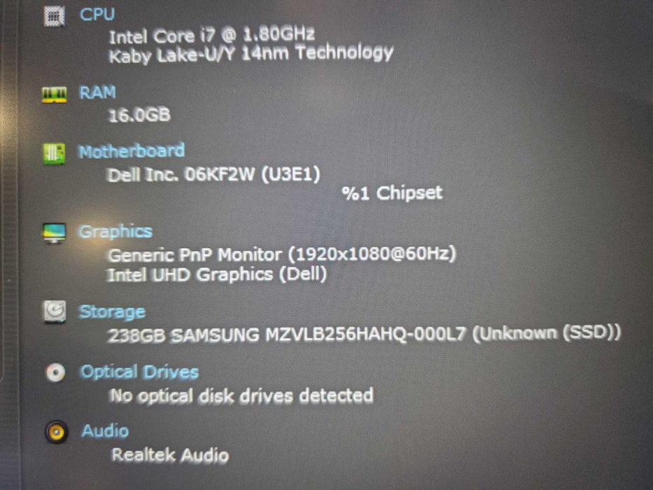 Dell Latitude 5410 | Intel Core i7-10610U @1.80GHz, 16GB DDR4, 256GB NVMe  READ