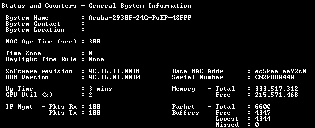 Aruba JL255A 2930F 24G PoE+ 4SFP+ Managed Network Switch !
