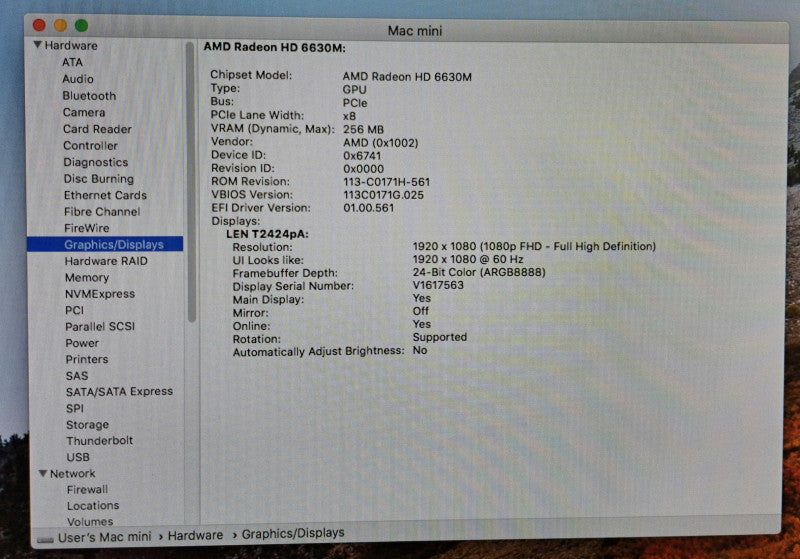 Apple Mac Mini 2012 | Core i5-2520M @ 2.50GHz 16GB DDR3 500GB HDD )