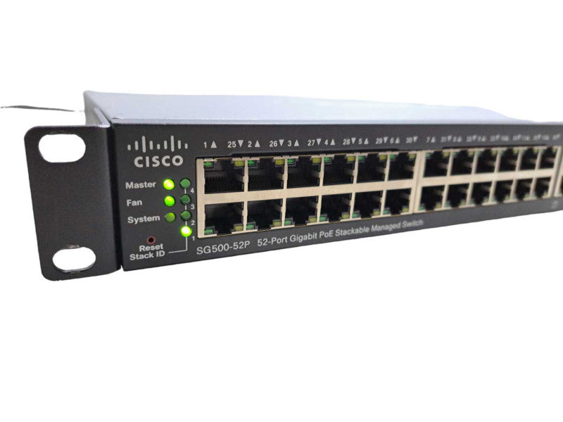 Cisco SG500-52P | 52-Port Gigabit PoE Stackable Managed Ethernet Switch Q)
